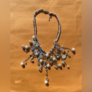 Choker with crystals, beads, and pearls